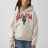 Sweat à capuche ample pour enfant Vintagesoft avec logo Brannan Bear