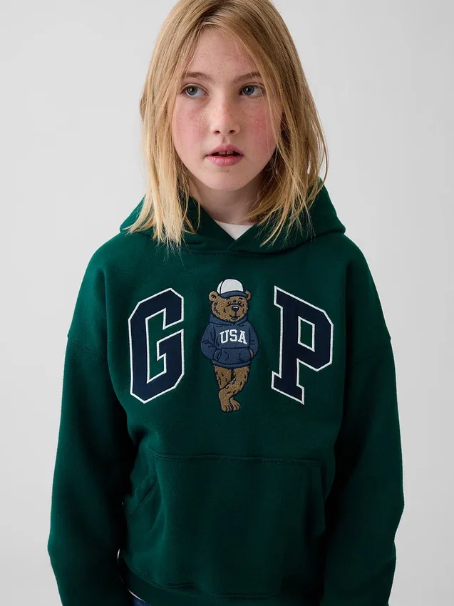 Sweat à capuche ample pour enfant Vintagesoft avec logo Brannan Bear