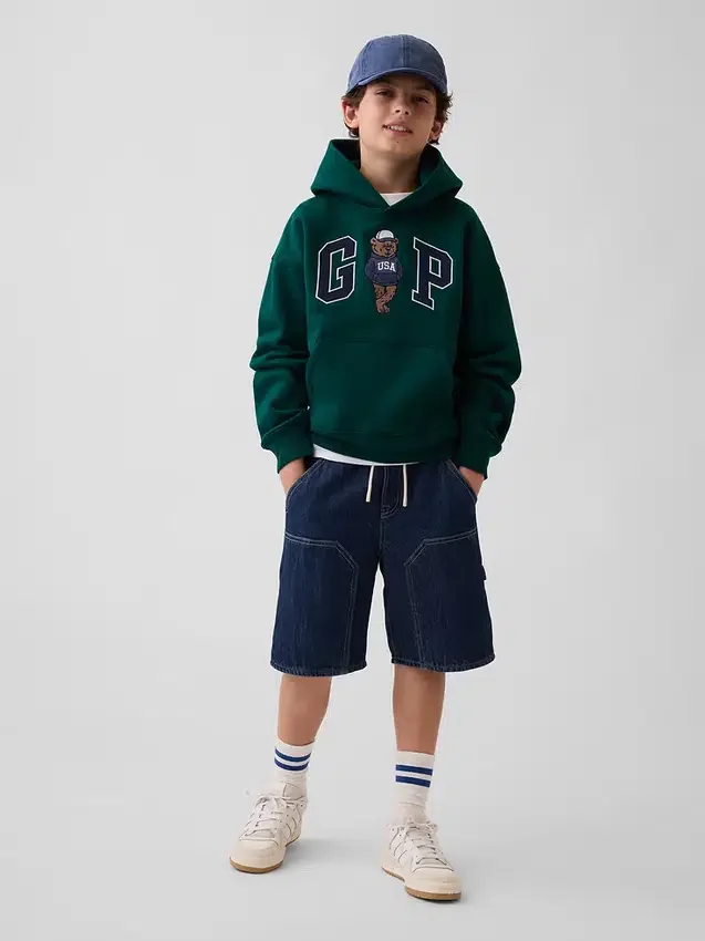 Sweat à capuche ample pour enfant Vintagesoft avec logo Brannan Bear