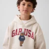Sweat à capuche ample pour enfant Vintagesoft avec logo Brannan Bear