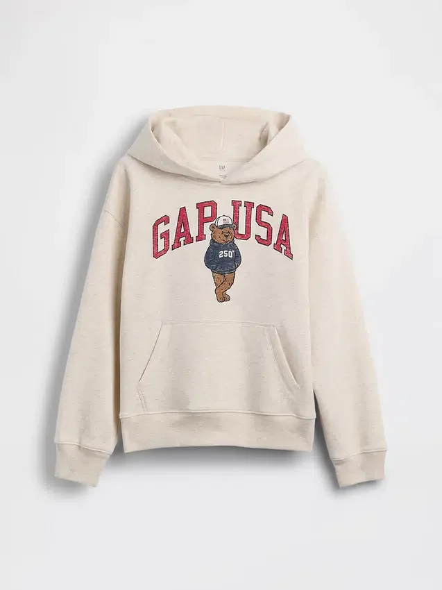 Sweat à capuche ample pour enfant Vintagesoft avec logo Brannan Bear