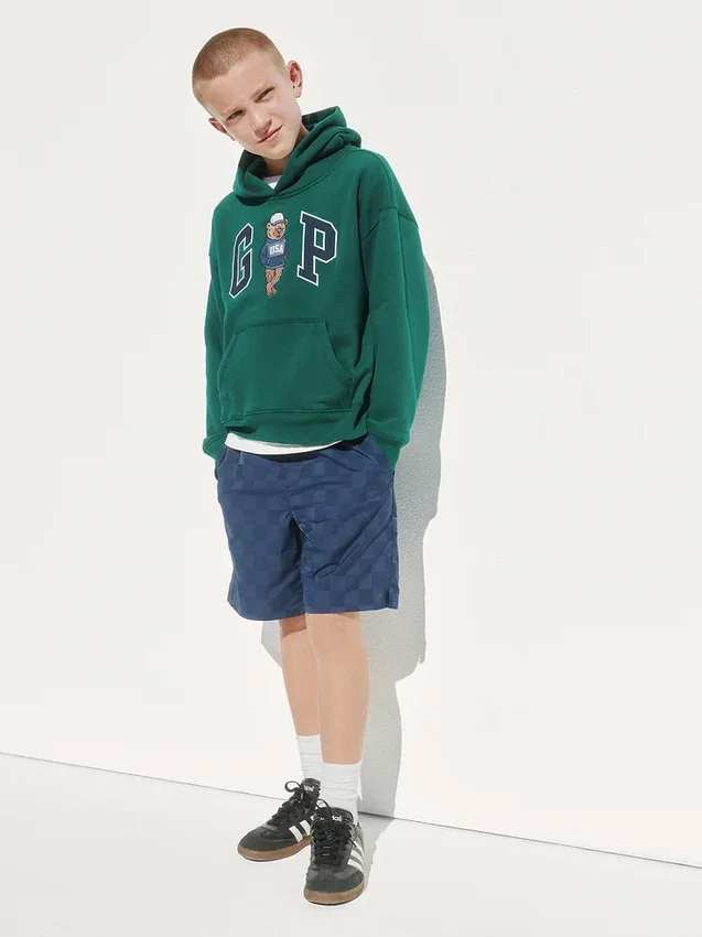 Sweat à capuche ample pour enfant Vintagesoft avec logo Brannan Bear