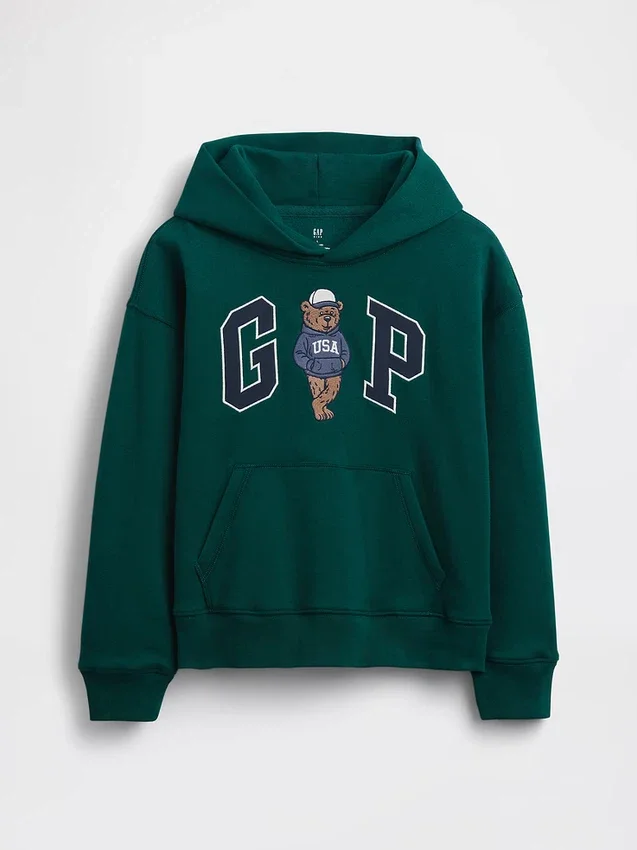 Sweat à capuche ample pour enfant Vintagesoft avec logo Brannan Bear