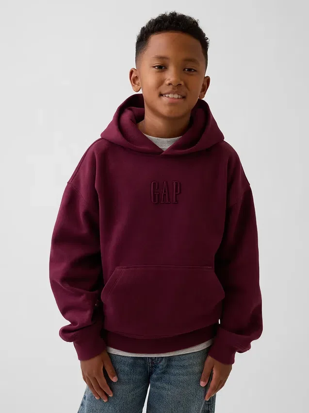 Sweat à capuche ample pour enfants Vintagesoft avec logo