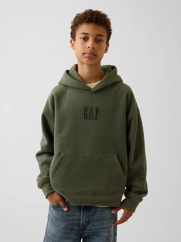 Sweat à capuche ample pour enfants Vintagesoft avec logo