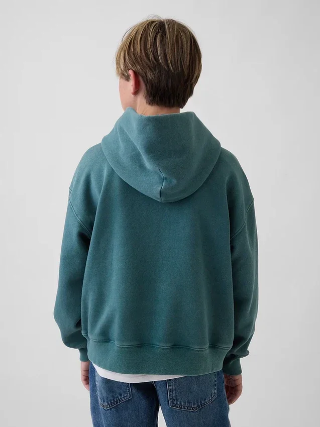 Sweat à capuche ample pour enfants Vintagesoft avec logo