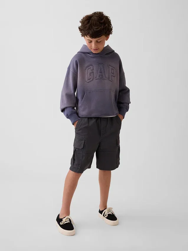 Sweat à capuche ample pour enfants Vintagesoft avec logo