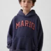Sweat à capuche ample Super Mario Vintagesoft pour enfants
