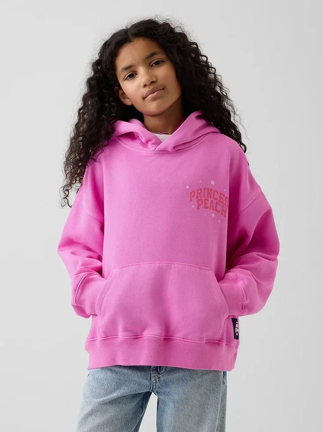 Sweat à capuche ample Super Mario Vintagesoft pour enfants