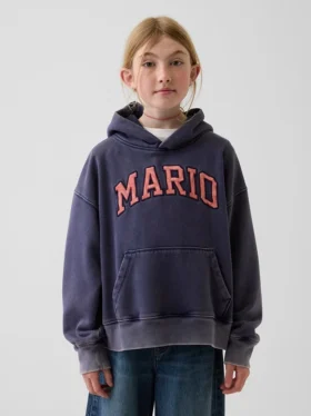 Sweat à capuche ample Super Mario Vintagesoft pour enfants