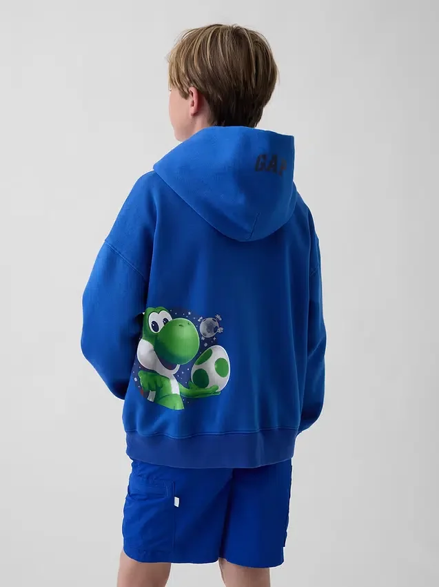 Sweat à capuche ample Super Mario Vintagesoft pour enfants