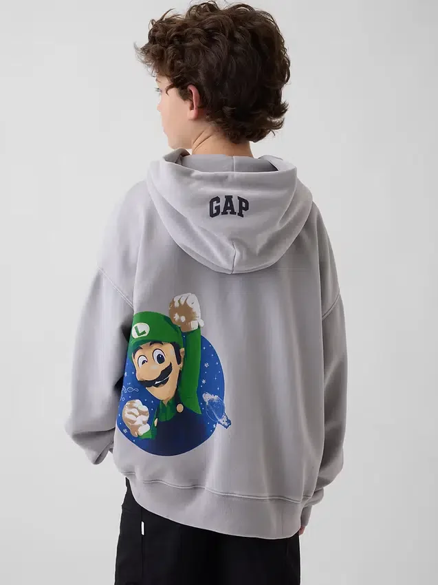 Sweat à capuche ample Super Mario Vintagesoft pour enfants