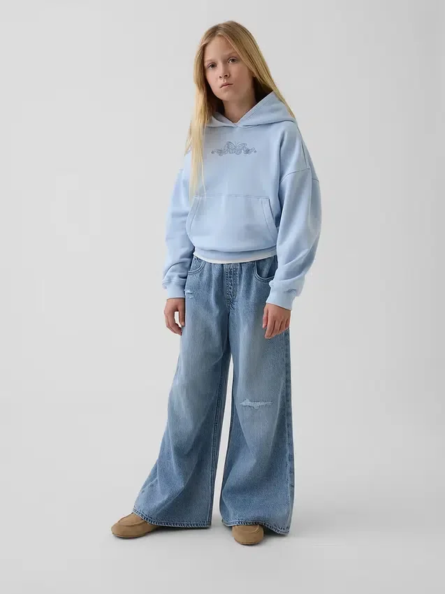Sweat à capuche ample Vintagesoft pour enfants