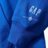 Sweat à capuche bleu en molleton épais avec logo