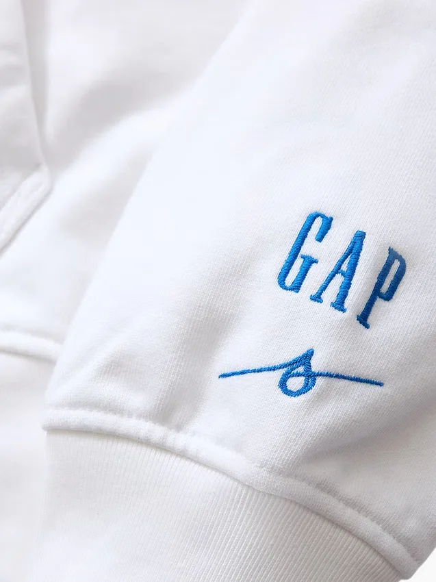 Sweat à capuche bleu en molleton épais avec logo