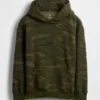 Sweat à capuche camouflage ample pour enfant