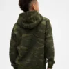 Sweat à capuche camouflage ample pour enfant