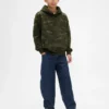 Sweat à capuche camouflage ample pour enfant