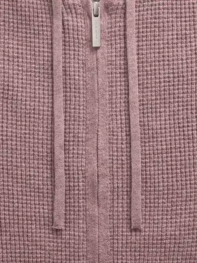 Sweat à capuche court GAP × Summer Fridays en tissu gaufré CashSoft