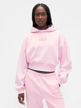 Sweat à capuche court Vintagesoft avec logo