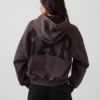 Sweat à capuche court Vintagesoft avec logo