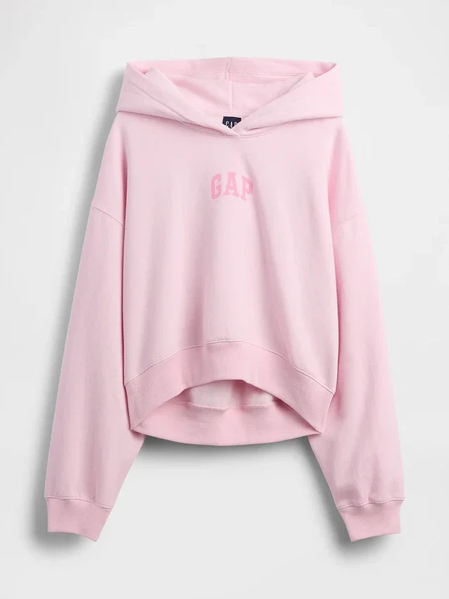 Sweat à capuche court Vintagesoft avec logo
