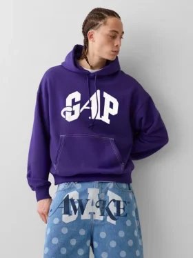 Sweat à capuche GAP × Awake Ny épais et oversize avec logo