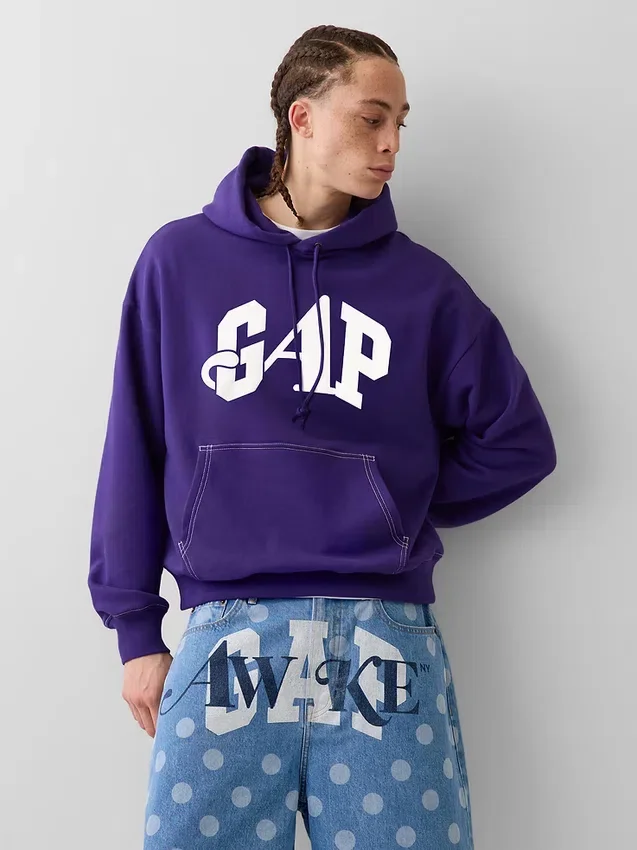 Sweat à capuche GAP × Awake Ny épais et oversize avec logo