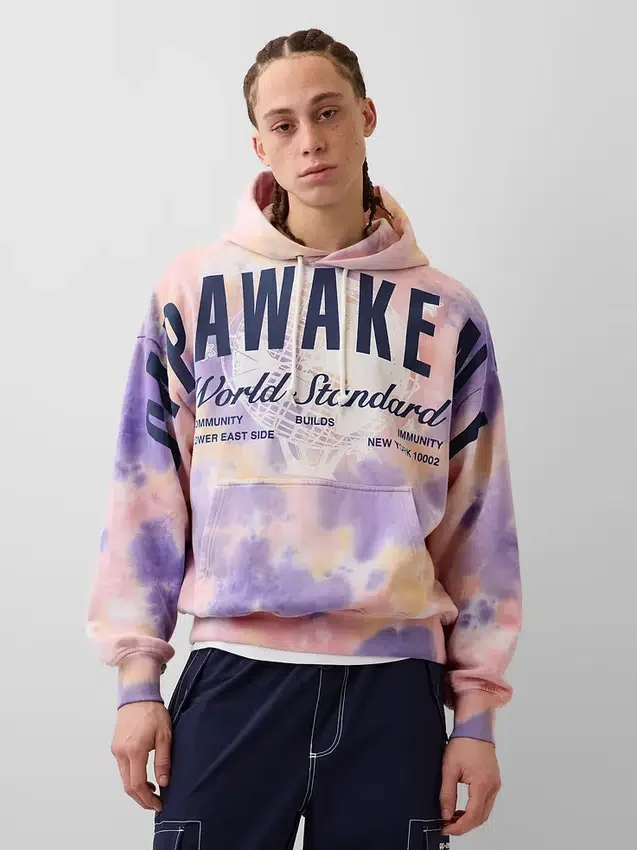 Sweat à capuche GAP × Awake Ny épais et oversize avec logo