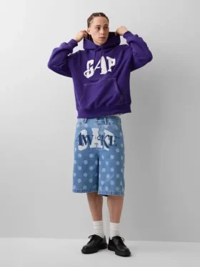 Sweat à capuche GAP × Awake Ny épais et oversize avec logo