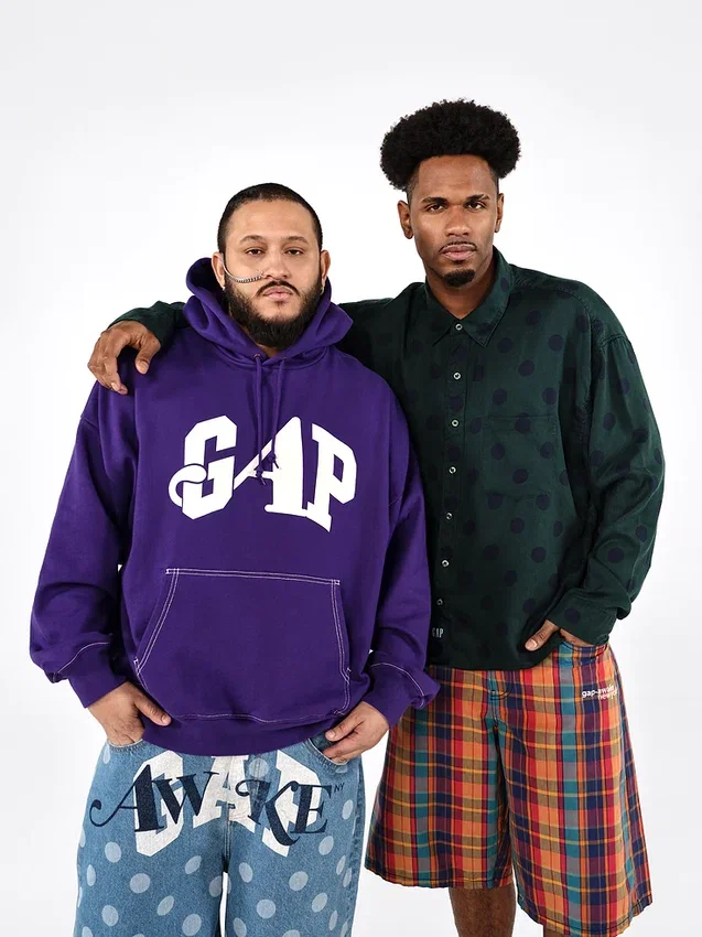 Sweat à capuche GAP × Awake Ny épais et oversize avec logo