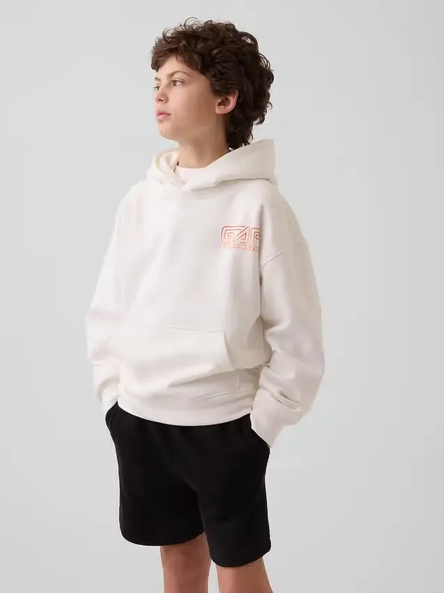 Sweat à capuche graphique décontracté Vintagesoft pour enfants