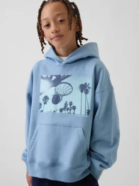 Sweat à capuche graphique décontracté Vintagesoft pour enfants