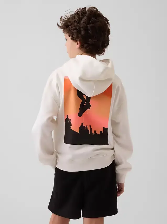 Sweat à capuche graphique décontracté Vintagesoft pour enfants