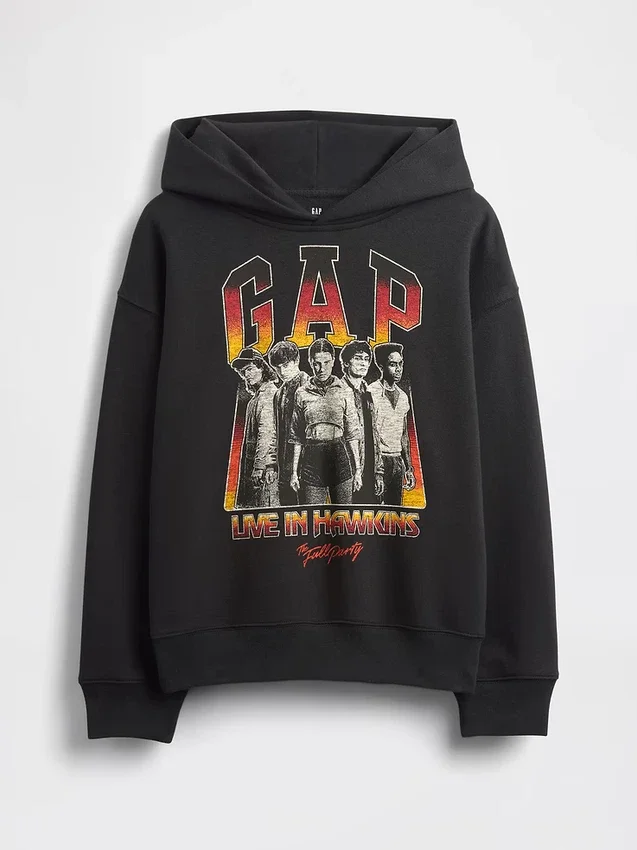 Sweat à capuche graphique Stranger Things pour enfants en Vintagesoft