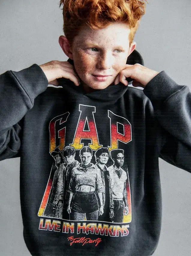 Sweat à capuche graphique Stranger Things pour enfants en Vintagesoft