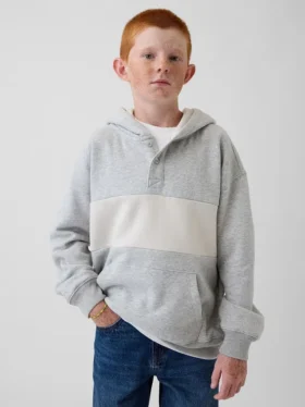 Sweat à capuche Henley ample Vintagesoft pour enfant