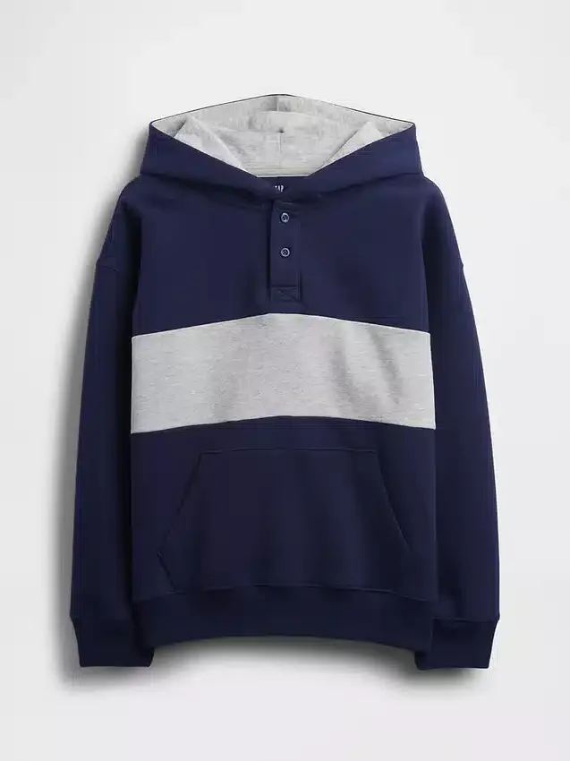 Sweat à capuche Henley ample Vintagesoft pour enfant