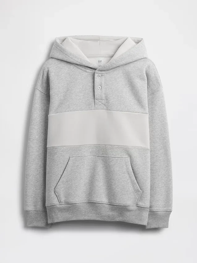 Sweat à capuche Henley ample Vintagesoft pour enfant