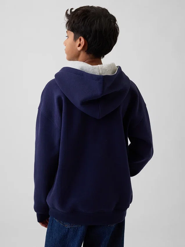 Sweat à capuche Henley ample Vintagesoft pour enfant