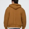 Sweat à capuche matelassé avec doublure gaufrée et fermeture éclair