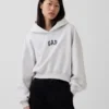 Sweat à capuche oversize court Vintagesoft avec logo