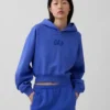 Sweat à capuche oversize court Vintagesoft avec logo