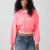Sweat à capuche oversize court Vintagesoft avec logo