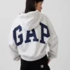 Sweat à capuche oversize court Vintagesoft avec logo