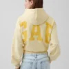 Sweat à capuche oversize court Vintagesoft avec logo