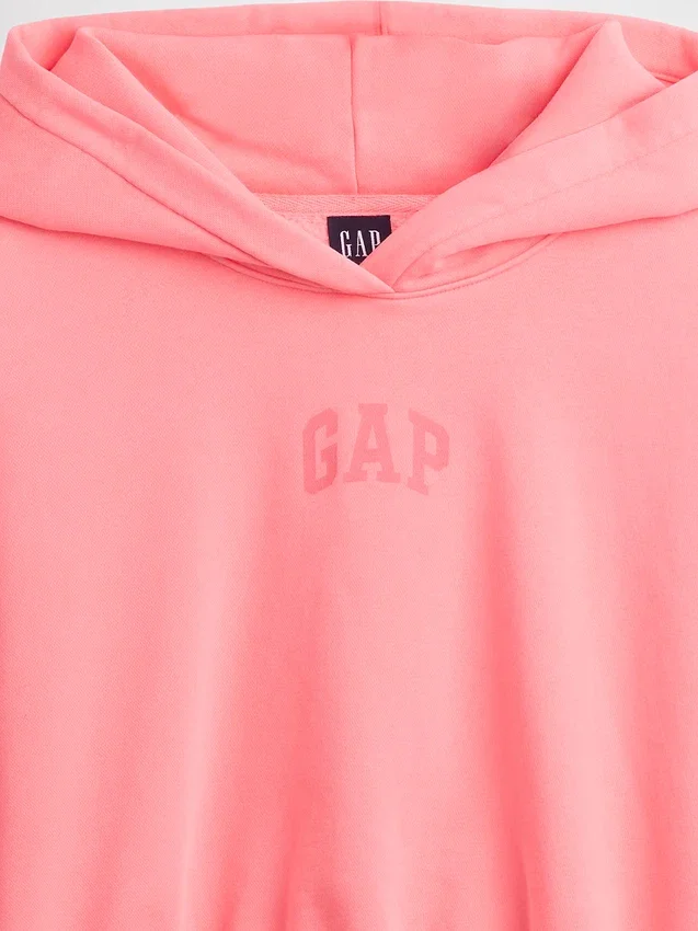 Sweat à capuche oversize court Vintagesoft avec logo