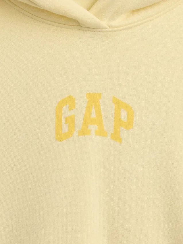 Sweat à capuche oversize court Vintagesoft avec logo