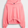 Sweat à capuche oversize court Vintagesoft avec logo