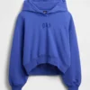 Sweat à capuche oversize court Vintagesoft avec logo